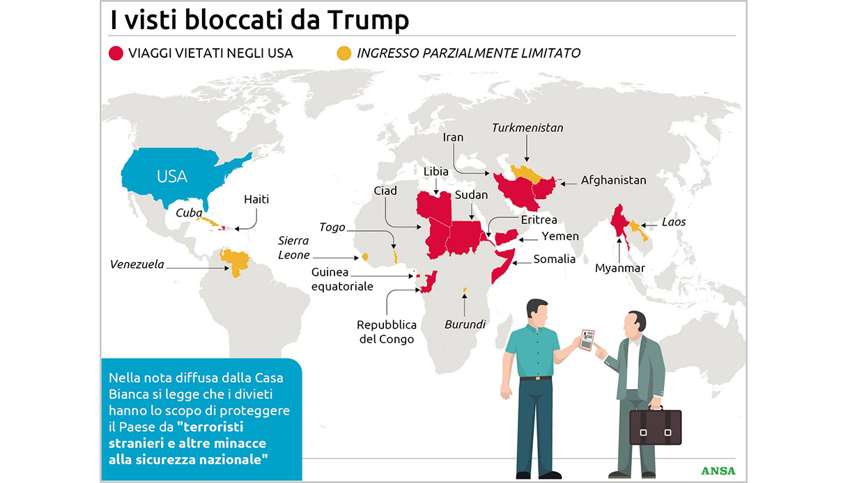 viaggi bloccati 12 Paesi