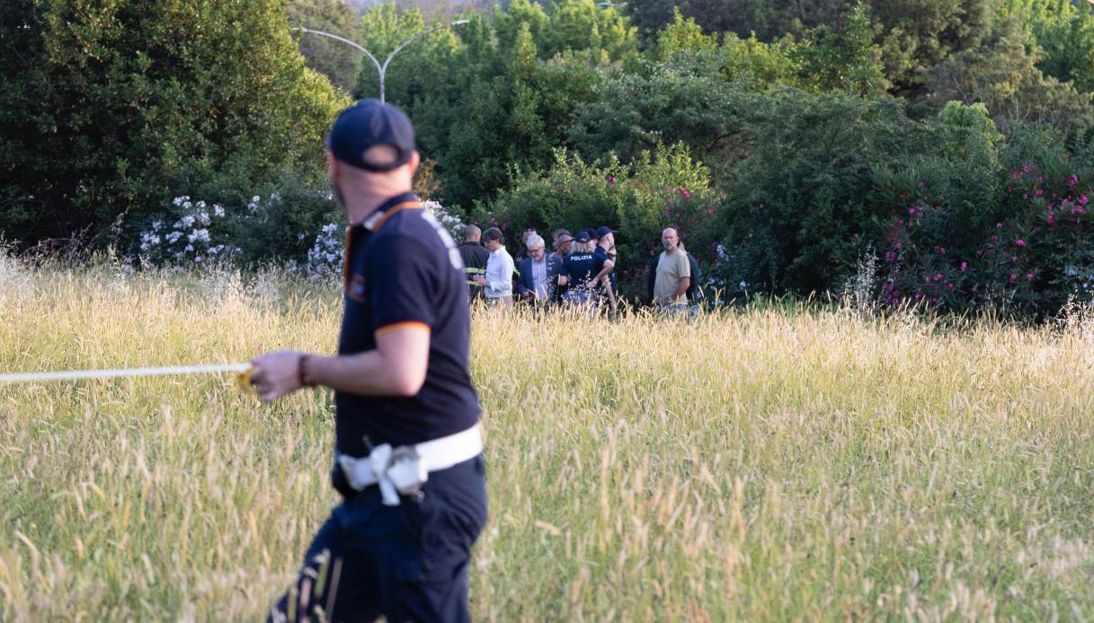 La zona del ritrovamento del corpo di una donna a Villa Pamphili