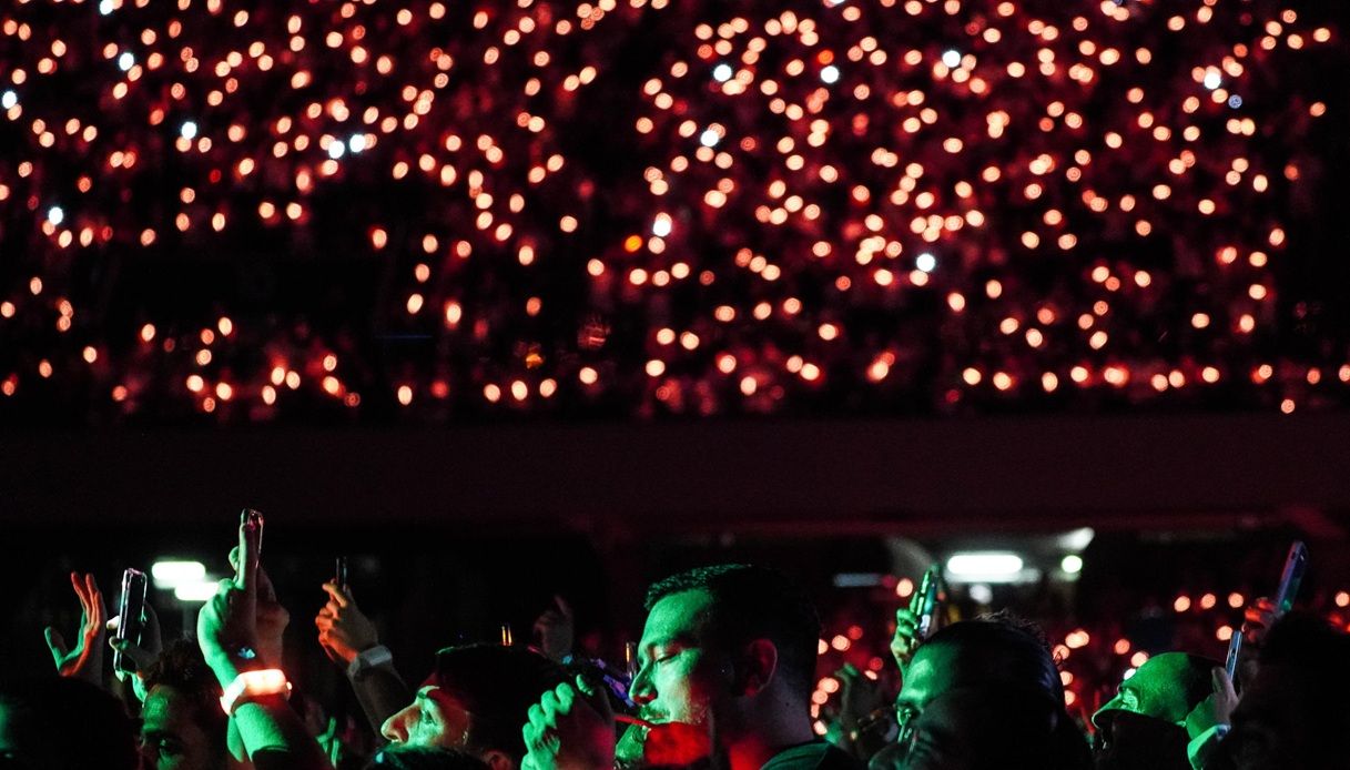 Immagini dal concerto dei Coldplay