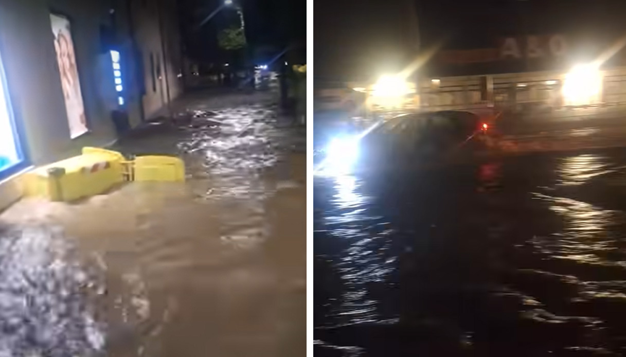 Fiume Meschio esondato a Cordignano vicino Treviso per il maltempo, Veneto in ginocchio tra fango e grandine Fiume Meschio esondato a Cordignano vicino Treviso per il maltempo, Veneto in ginocchio tra fango e grandine