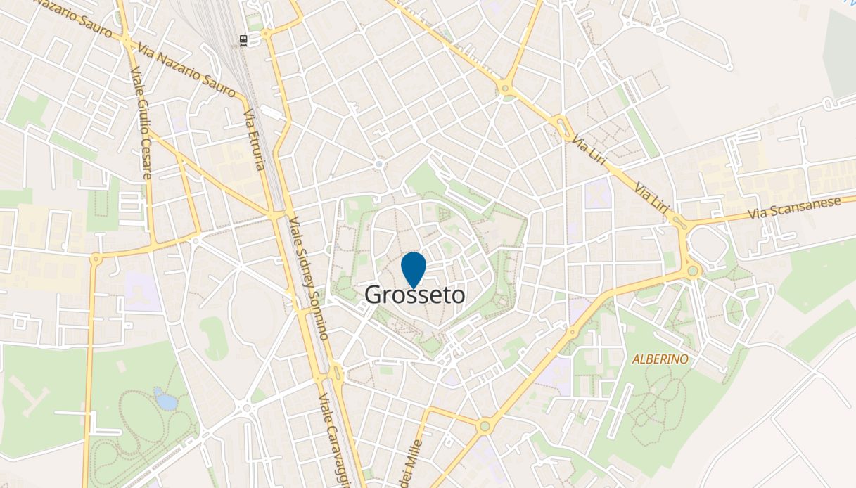 La mappa di Grosseto