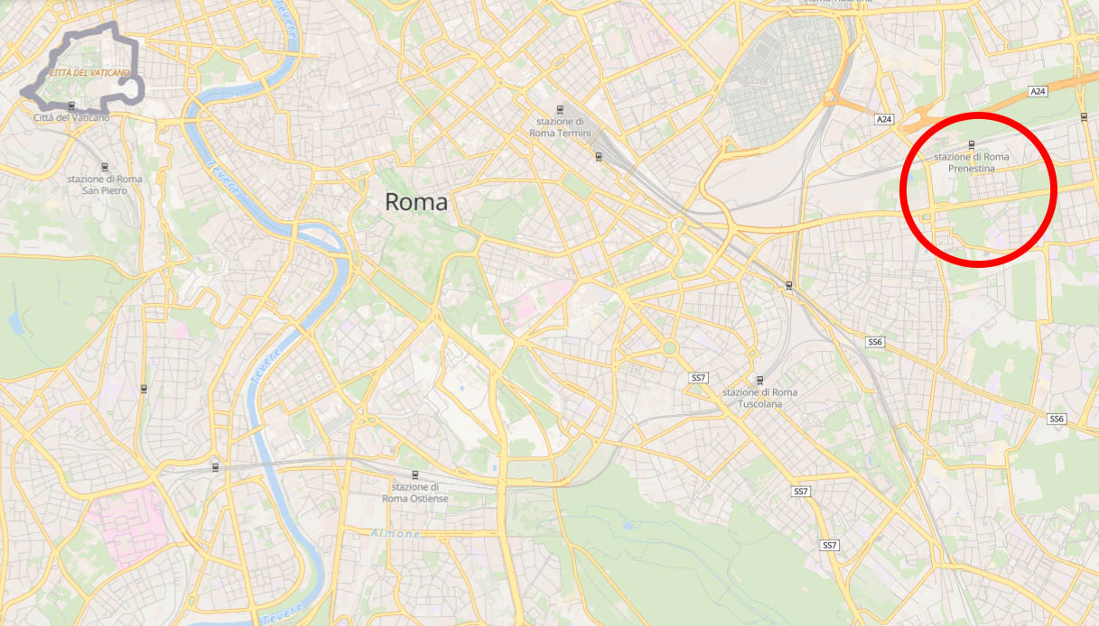 via prenestina roma largo telese