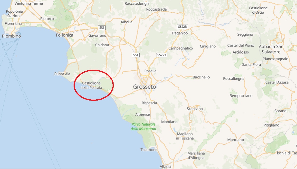 Cartina di Castiglione della Pescaia