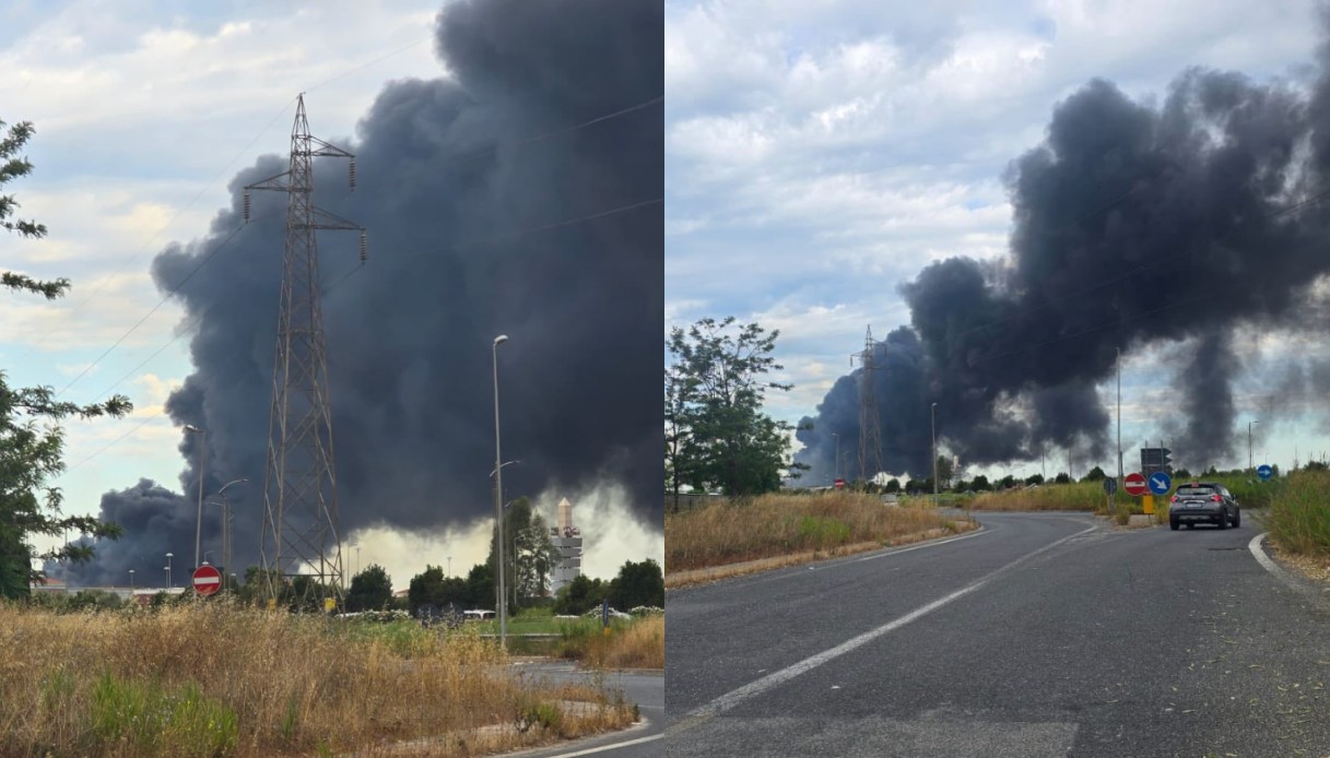Incendio a Fiumicino vicino all Incendio a Fiumicino vicino all