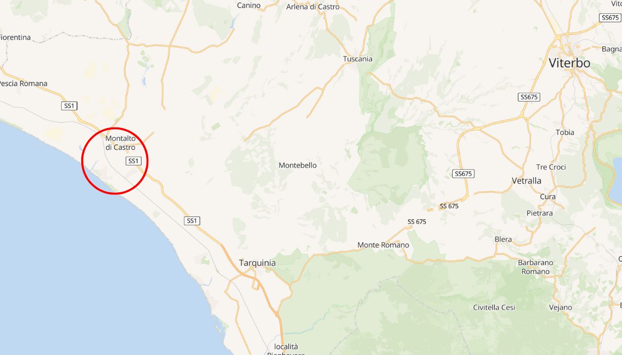 montalto di castro viterbo morto spiaggia sabbia