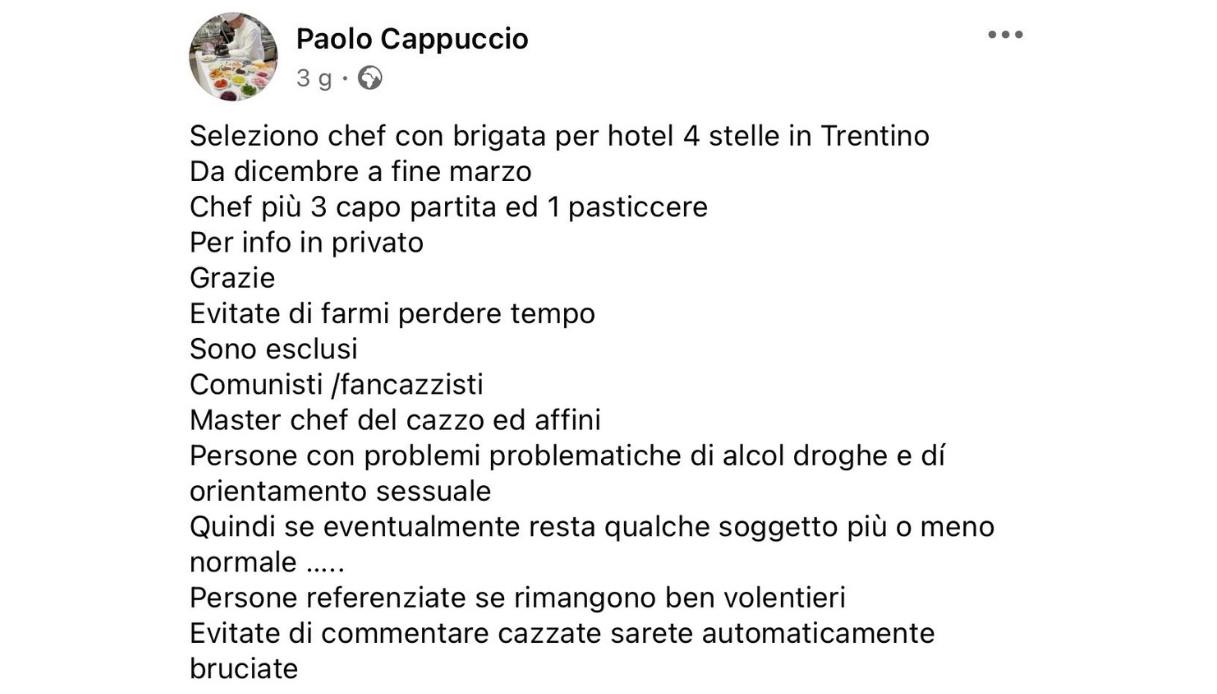 Paolo Cappuccio Facebook