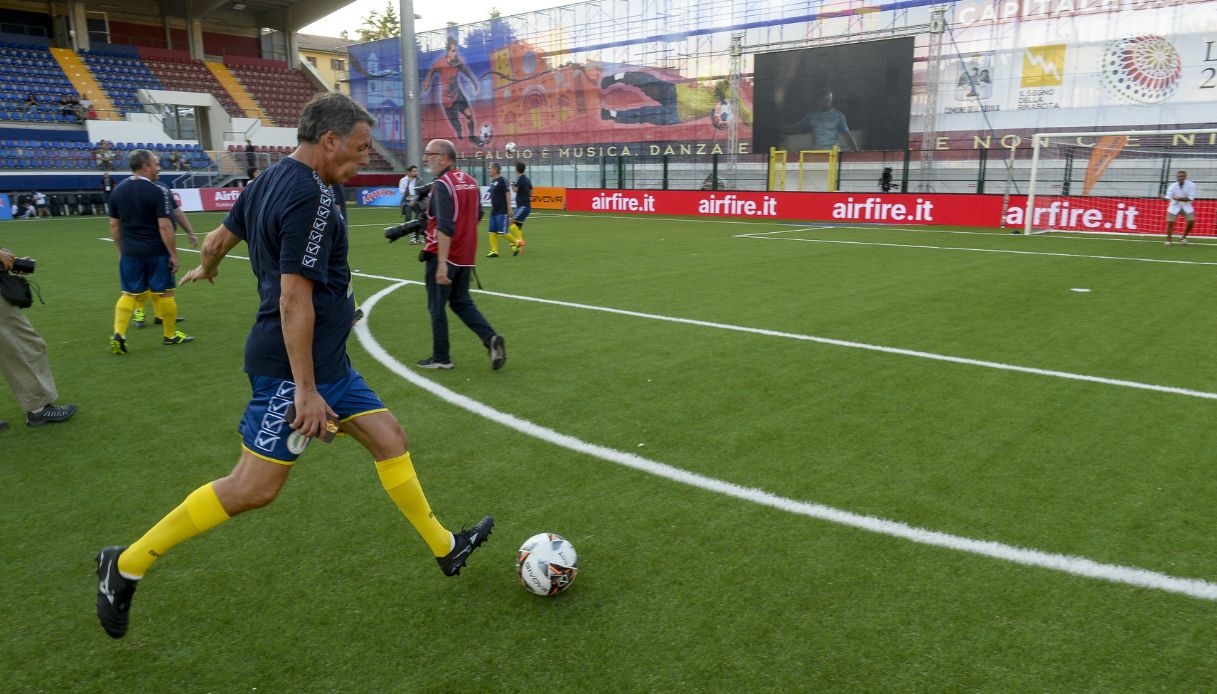 Renzi Berlusconi Partita del Cuore