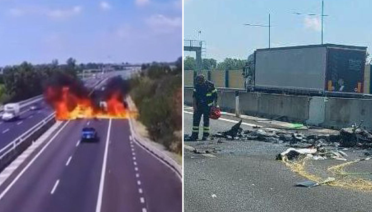 Ultraleggero caduto a Brescia, il video dell