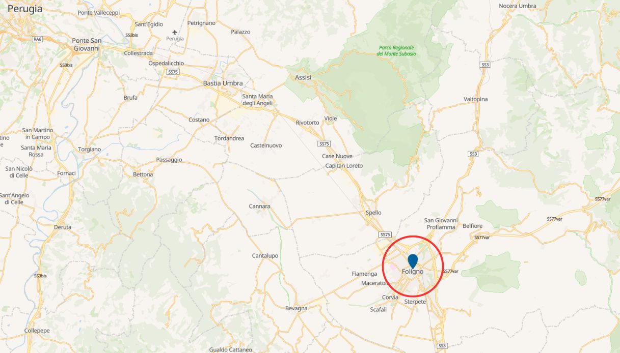 mappa foligno