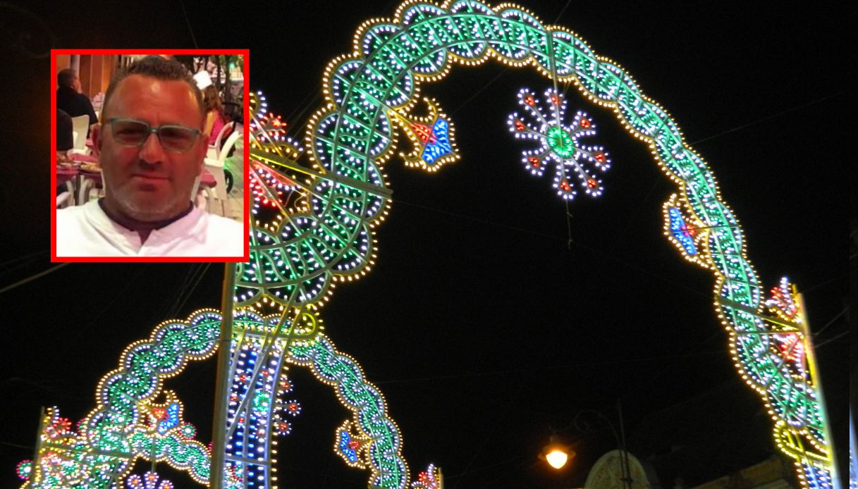 cade mentre monta le luminarie di san rocco a valenzano vicino bari morto il titolare gianni faniuolo