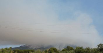 Incendio sul Vesuvio