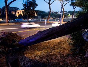 Nubifragio e violento temporale a Roma, alberi caduti in strada e disagi per allagamenti