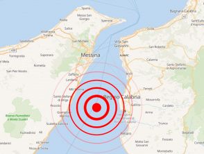 Terremoto nello Stretto di Messina con scossa di magnitudo 2.6: nelle case lievi tremori per i mobili