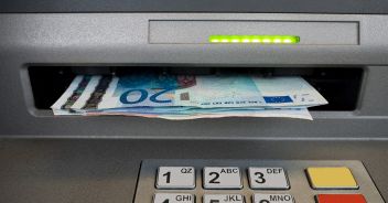 Cash dispenser - ATM - with Euros