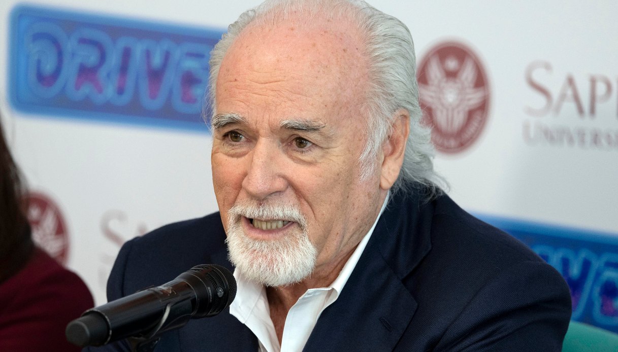 Two people look at each other intently