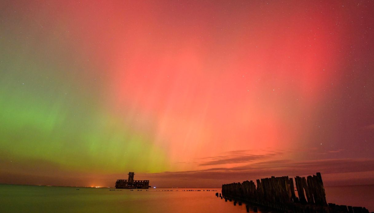tempesta solare aurora boreale italia dove