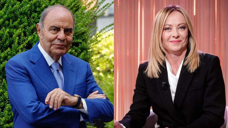 Bruno Vespa difende Giorgia Meloni da Bianca Berlinguer, il paragone con la  Thatcher: "È sotto assedio"