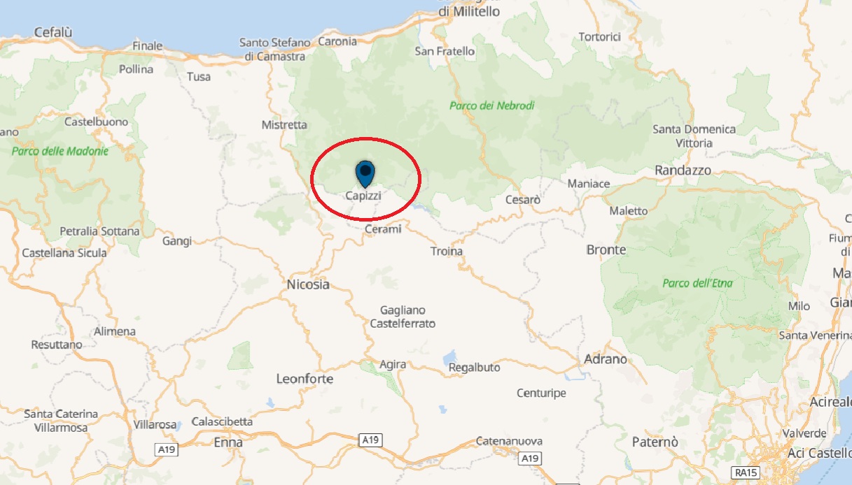Cartina di Capizzi