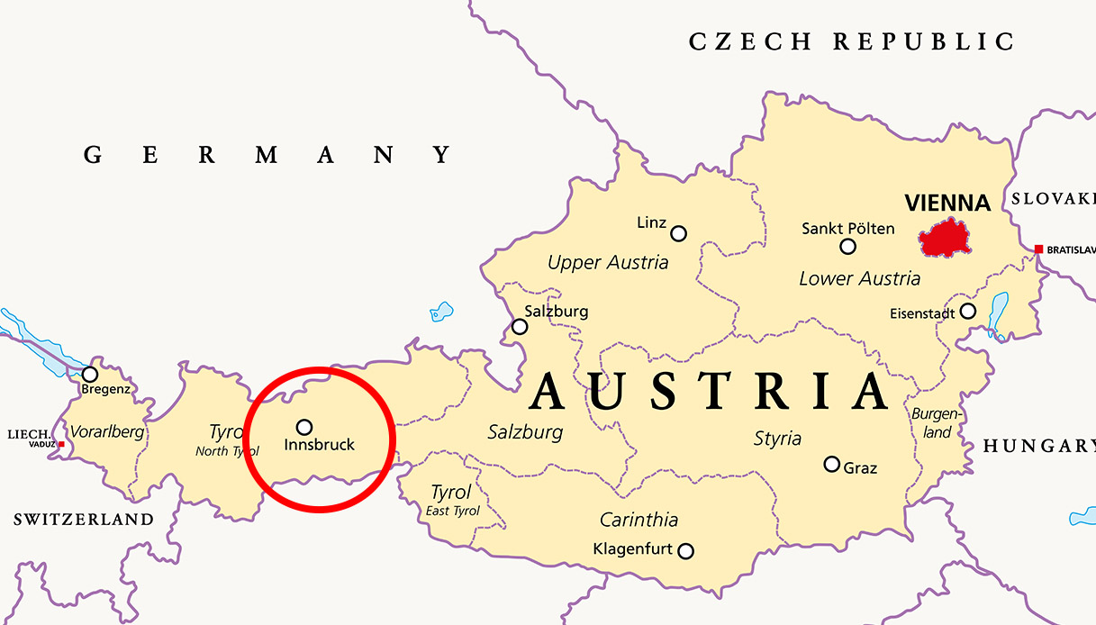 cartina innsbruck austria