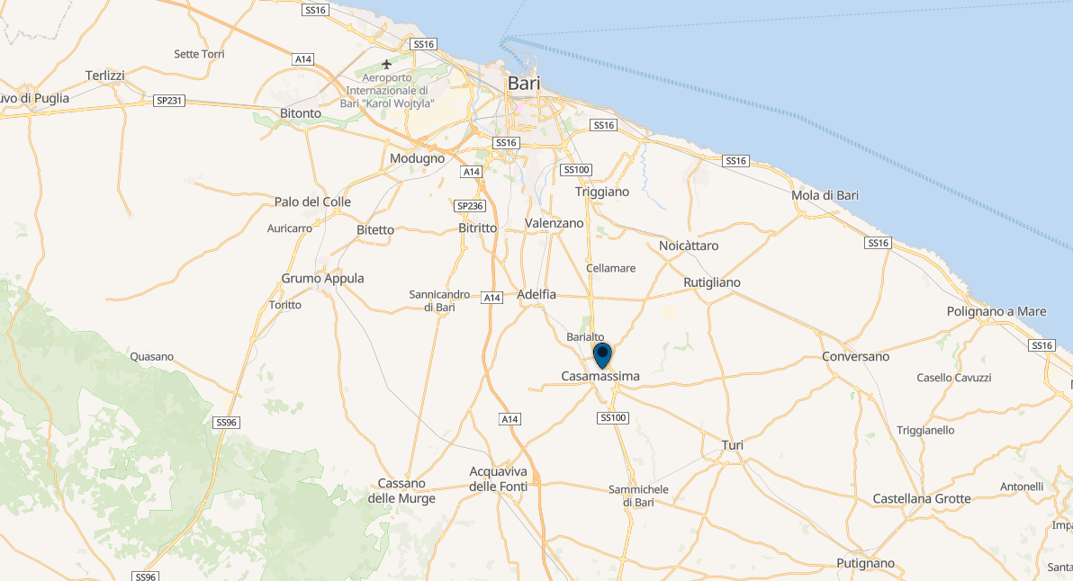 casamassima bari cartina