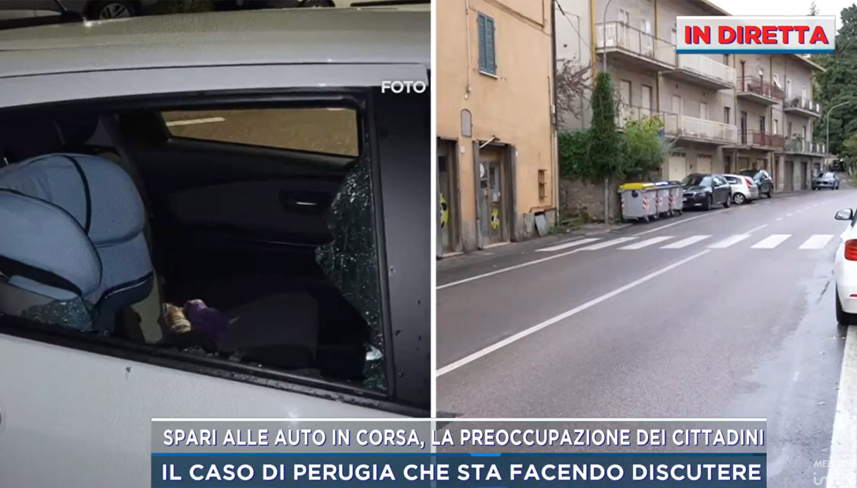 Spari col fucile ad aria compressa sulle auto a Perugia, ferita una bimba: caccia al "cecchino" tra gli alberi Spari col fucile ad aria compressa sulle auto a Perugia, ferita una bimba: caccia al "cecchino" tra gli alberi