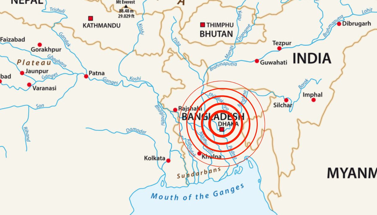 Terremoto in Bangladesh di magnitudo 5.7, la scossa avvertita anche in India: la situazione