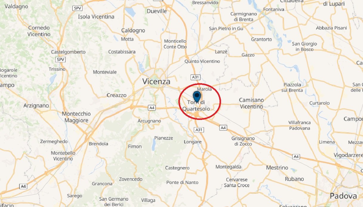Mappa di Torri di Quartesolo