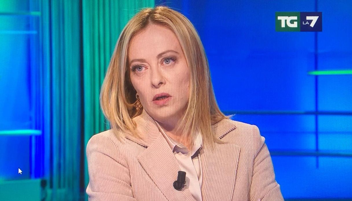 Giorgia Meloni al Tg La7