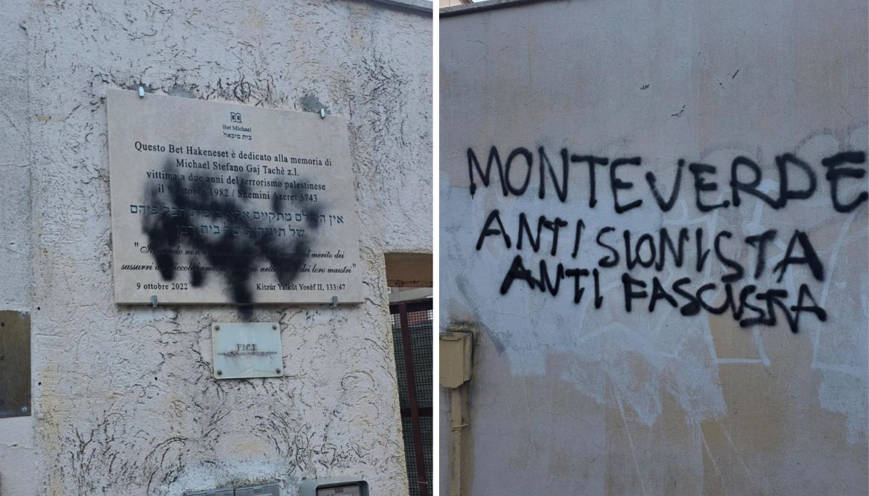 Sinagoga del quartiere Monteverde Vecchio a Roma vandalizzata dai Pro Pal, la solidarietà di Mattarella