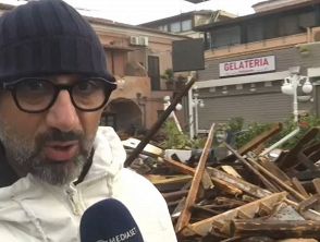 Ciclone Harry distrugge il ristorante Andrew's a San Giovanni Licuti: 