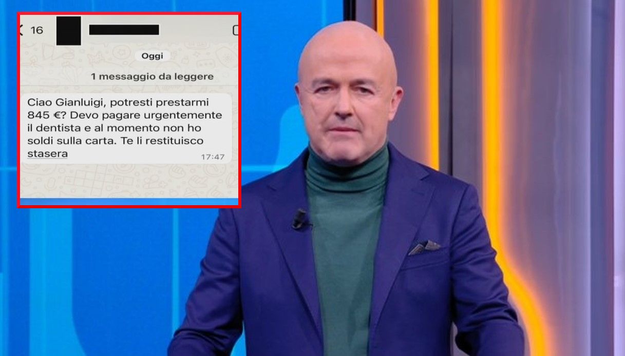 Truffa del finto dentista in diretta a Gianluigi Nuzzi, il messaggio al conduttore: "Prestami 845 euro"