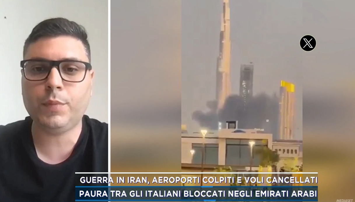 Uno degli italiani residenti a Dubai parla dei missili sulla città, "sentiti boati, nessuno se l