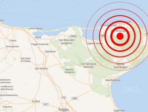 Terremoto a Vico del Gargano vicino Foggia con scossa di magnitudo 3,2, 