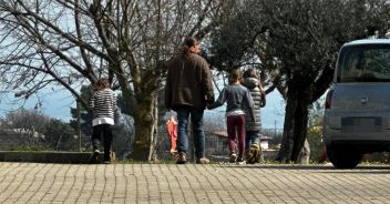 Famiglia nel bosco