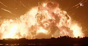Blue Origin, il momento dell’esplosione del razzo New Glenn