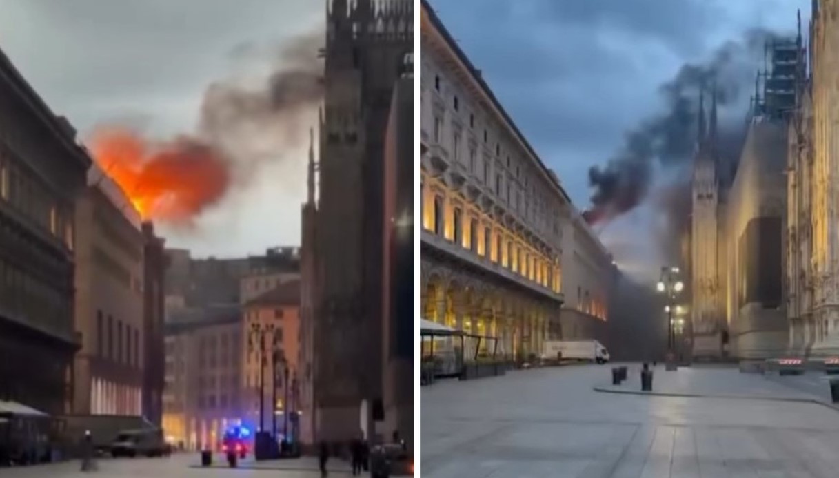 Incendio a pochi metri dal Duomo di Milano, fiamme vicino alla Rinascente: l'ipotesi del condizionatore