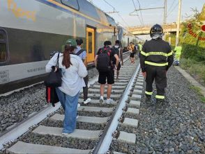 Treno deragliato a Montelibretti per due mucche sui binari, investite vicino alla stazione di Piana Bella