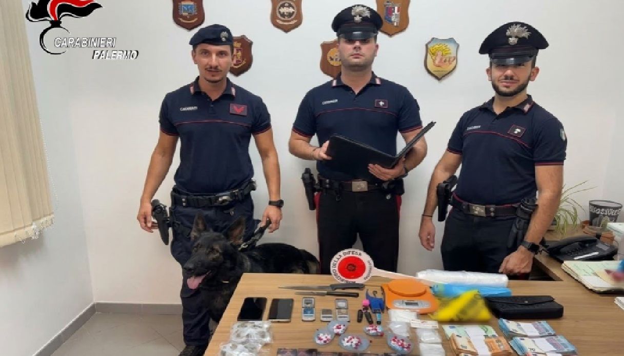 Così il fiuto del cane antidroga ha incastrato un 26enne a Palermo, quanta droga aveva in casa