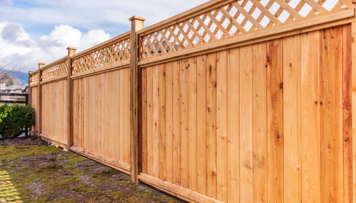 recinzione in legno moderna per il giardino