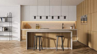 Soluzioni per illuminare e dividere cucina e soggiorno