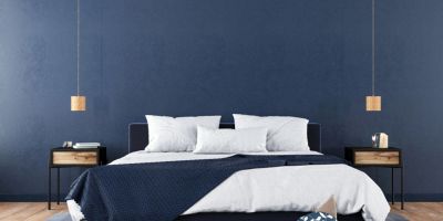 camera da letto pareti azzurre