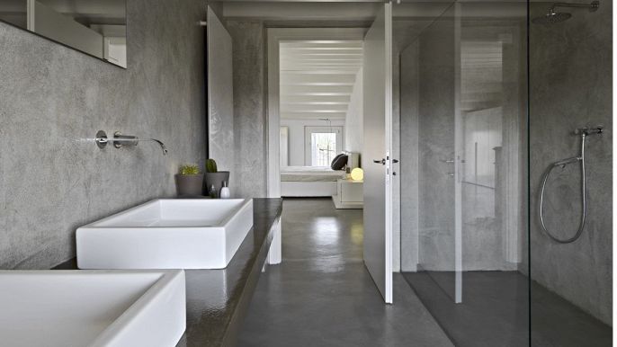 bagno effetto cemento