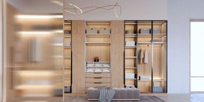 Boiserie nella cabina armadio
