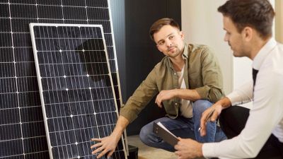 persona che sceglie il fotovoltaico per la sua casa