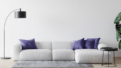 salotto arredamento con colore pantone 2026 cloud dancer