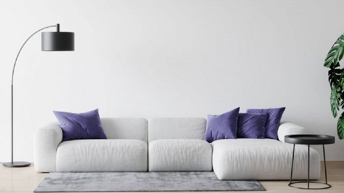 salotto arredamento con colore pantone 2026 cloud dancer