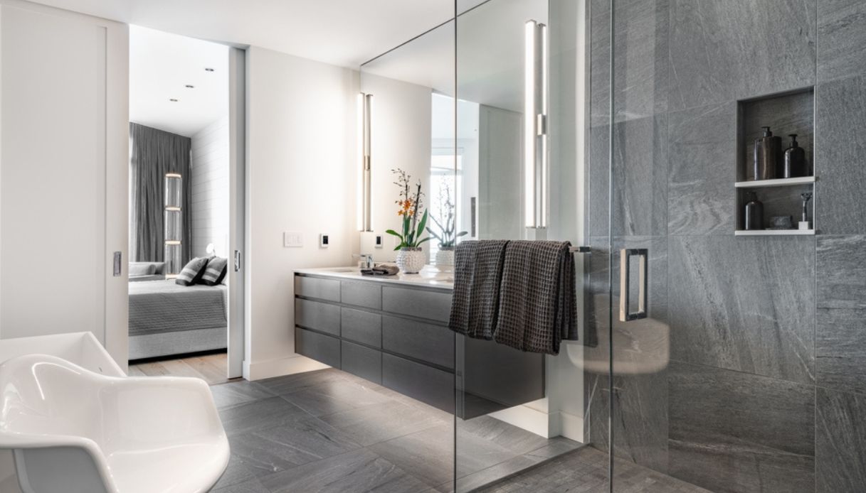 bagno con doccia walk in