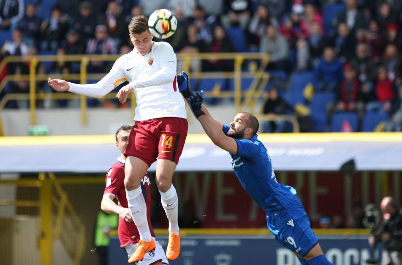 Dzeko salva la Roma a Bologna, ma preoccupa Nainggolan