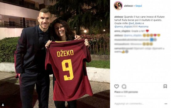 Ritrovata la borsa di lady Dzeko, merito di un cagnolino