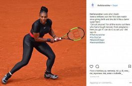 Serena Williams in total black, la pantera fa ancora paura